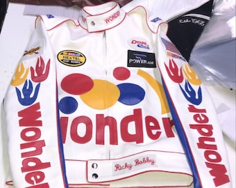 Veste de course style Ricky Bobby Wonder pour hommes et femmes