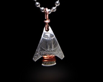 Coin Jewelry/Native American Necklace/Custom Coin Necklace for Dad/Eagle Necklace for him/Eagle Scout Jewelry/Quarter/Mother’s Day.