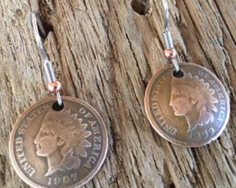 Made From Your Coins/Jewelry From Your Coins/Handmade Coin Earrings With My Coins/Design My Own Earrings