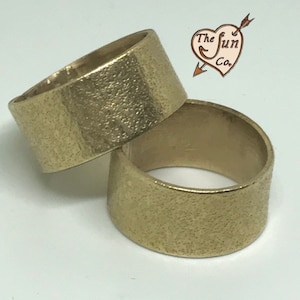 Brass Band Ring/Wide Band Ring/His and Hers Band Rings/Unique Wedding Band/Handmade Wedding Band/Brass Wedding Ring