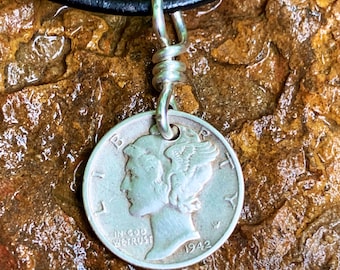 Coin Jewelry/Silver Coin Necklace/Dime Necklace/Liberty Head Necklace/Simple Coin Necklace/Handmade Coin Necklace