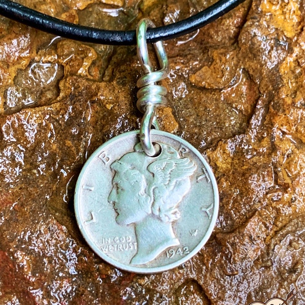 Coin Jewelry/Silver Coin Necklace/Dime Necklace/Liberty Head Necklace/Simple Coin Necklace/Handmade Coin Necklace