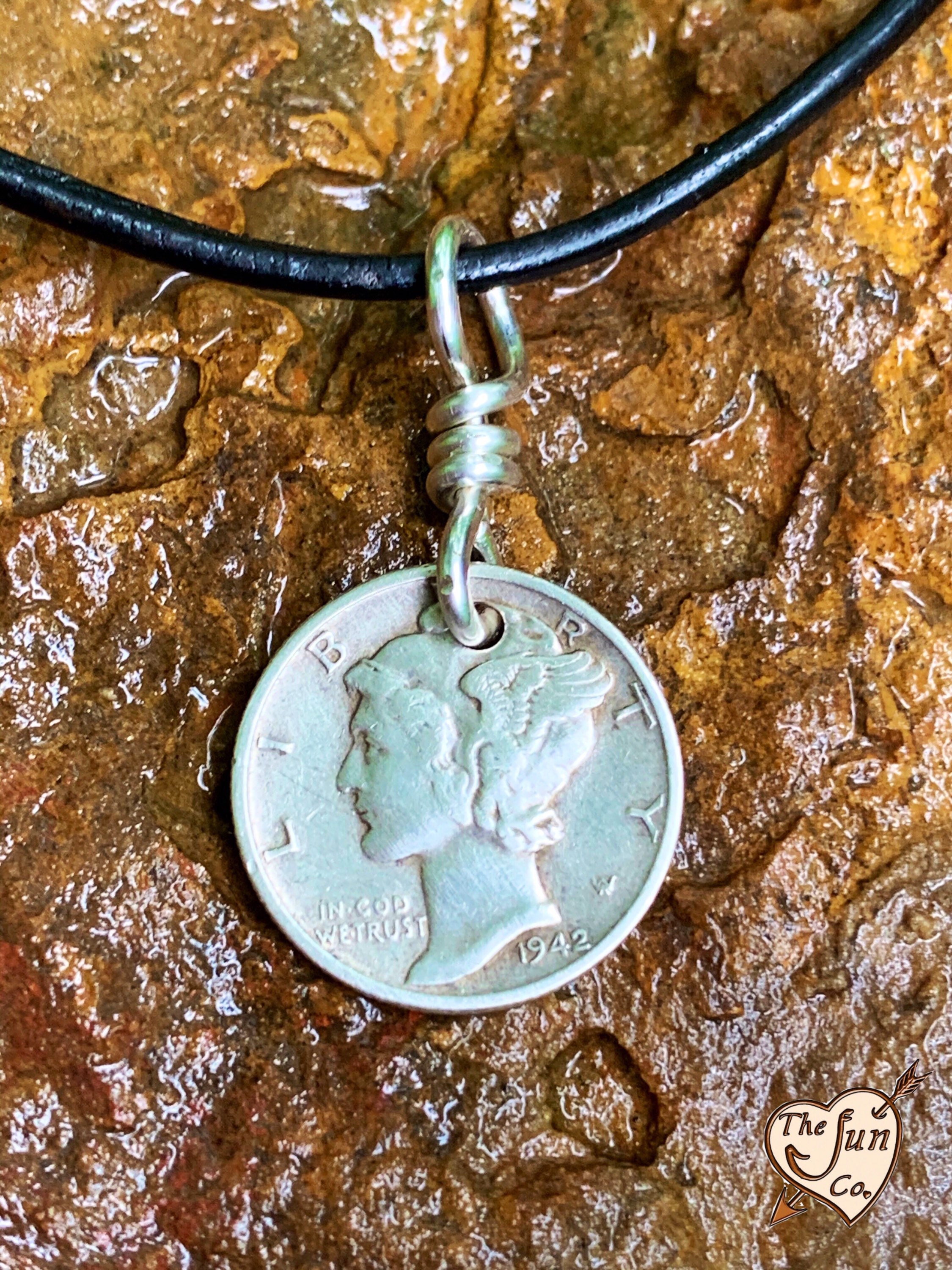 Coin Jewelry/Silver Coin Necklace/Dime Necklace/Liberty Head Necklace/Simple Coin Necklace/Handmade Coin Necklace