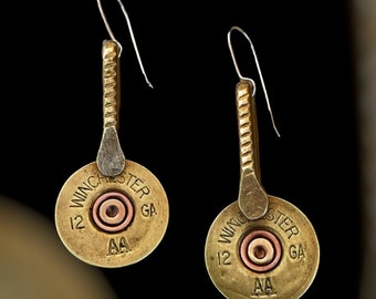 12 Gauge Shot Gun Shell Ohrringe/Baumeln Ohrringe/Lady Jäger Schmuck/Gun Lover/Weihnachtsohrringe/Shot Gun Shell Schmuck