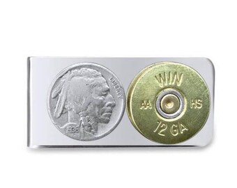 Native American Money Clip/Buffalo Nickel/Handmade with Buffalo Nickel/Shot Gun/Father’s Day Gift/Vintage Coin/Clips/Men’s Accessories