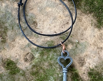 Key To My Heart Necklace/Handmade Key Necklace/Adjustable Key Necklace/Heart Necklace For Mother/Gifts Under 20/Gift for Girl