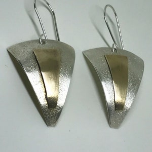 Stunning Silver Earrings/Silver and Brass Earrings/Handmade Earrings/Unique Handmade Earrings/Mother’s Day Gift for Her