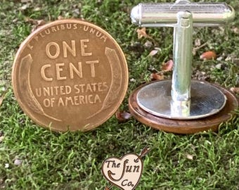 Cuff Links/Copper/Handmade Groomsmen Gifts/Penny Cuff Links/Wheat Penny/Unique Gift/Men’s Gifts/Coin/Vintage