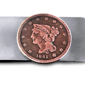 Copper Money Clip/Handmade Money Clip/Gift For Daddy/Unique Father’s Gift/Copper Penny Money Clip/Unique Vintage Coin