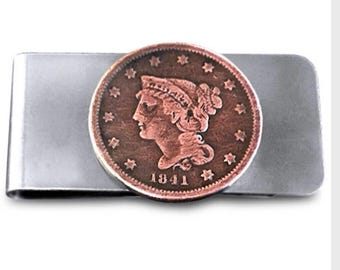 Copper Money Clip/Handmade Money Clip/Gift For Daddy/Unique Father’s Gift/Copper Penny Money Clip/Unique Vintage Coin