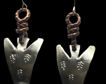 925er Sterlingsilber Kupferohrringe/Ohrringe für Sie/leichte/rustikale Ohrringe/Muttertagsgeschenk.