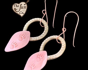 Bear Claw Earrings/Copper Southwestern Earrings/Bear Earrings/Grizzly Earrings/Kodiak Bear Earrings/Alaska Bear Earrings/Bear Jewelry