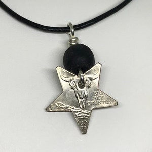 Coin Jewelry/Montana Necklace Bison/Montana Star Necklace/Star Necklace. Bison Necklace/Montana Quarter Bison Necklace/Star with Bison/