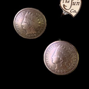 Coin Jewelry/Small Post Earrings/Coin Copper Indian Penny Earrings Post or Clip Ons/Indian Penny Earrings/Penny Jewelry/Vintage Penny&#39;s