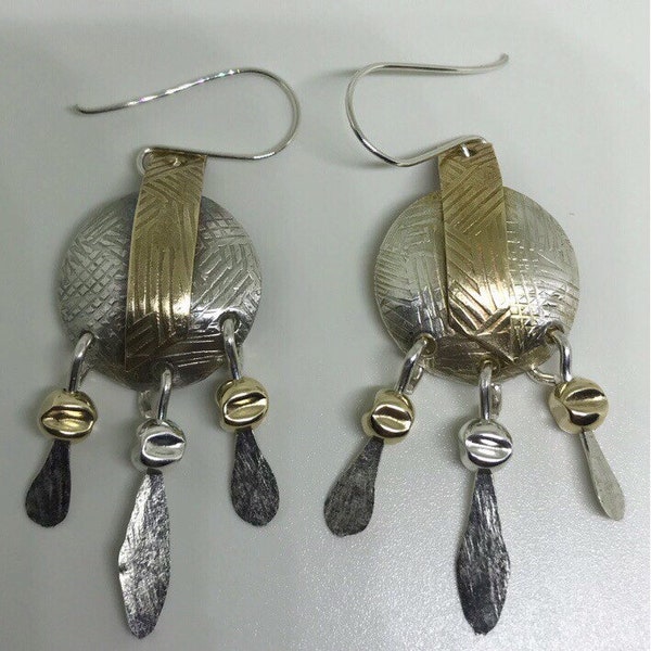 Silver Feather Earrings/Unique Gift for Her/Gift/Handmade Silver Earrings/Silver Feather Earrings/Brass Earrings for Mother’s Day.