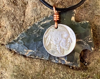 Coin Jewelry/Men's Jewelry/Native American Indian Necklace/Coin Necklace for Boy/Indian Head Necklace/Buffalo Nickel Necklace/Gifts under 10