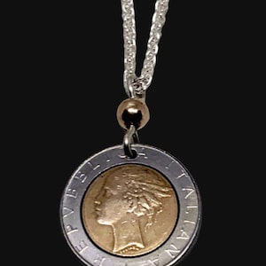 Coin Jewelry/Italian Lira Necklace/Italian Coin Necklace/Mother’s Day Gift For Her/Unique Coin Necklace/Handmade Italian Necklace/Gift