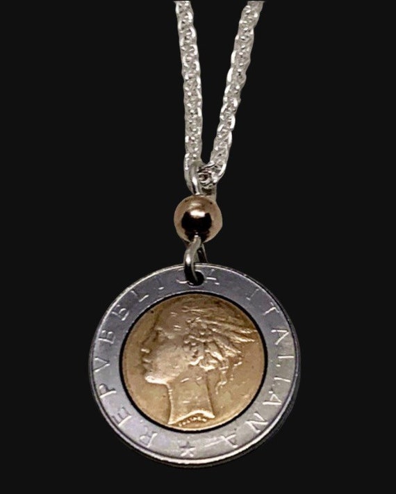 Coin Jewelry italian Lira Necklace italian Coin Necklace mothers