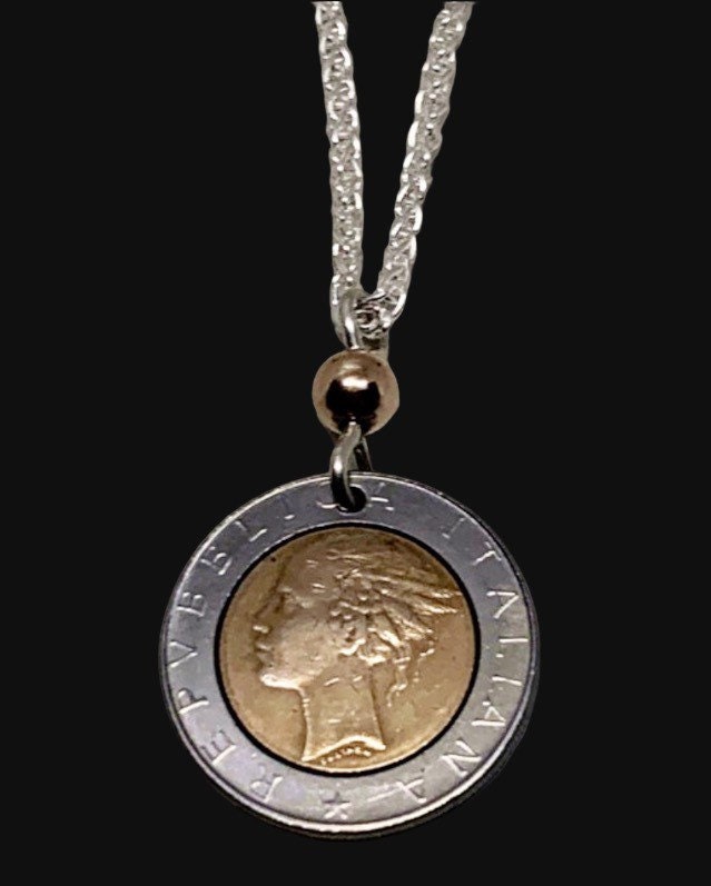 Coin Jewelry/Italian Lira Necklace/Italian Coin Necklace/Mother’s Day Gift For Her/Unique Coin Necklace/Handmade Italian Necklace/Gift