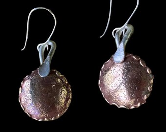 Stunning Earrings for Mother’s Day/ Mother’s Day Brass Earrings with Silver/Handmade Brass Earrings/Designer Earrings/Cute Brass Earrings
