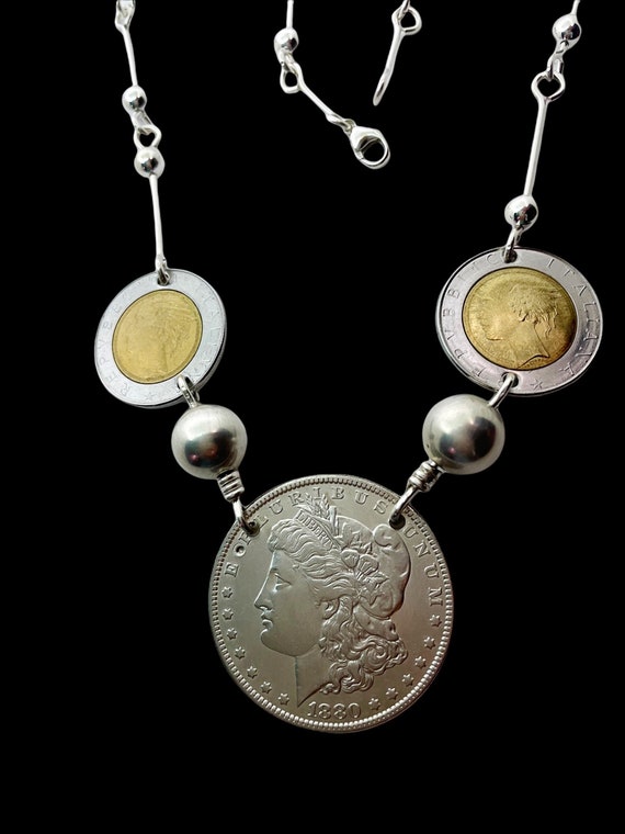 Silver Dollar Italian Lira Handmade Coin