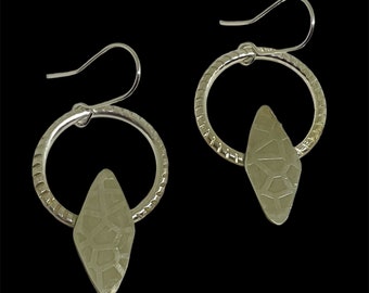 Sterling Silber Ohrringe. Weihnachtsgeschenk Schmuck. Leichte Designer Ohrringe. Einzigartige Silber Runde Ohrringe. Südwesten Ohrringe.