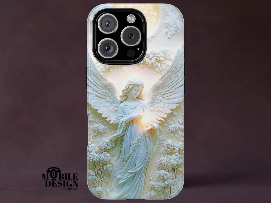 Christmas Angel Phone Case, 3D Holy Wings Cover for iPhone 17 16 15 14 ...