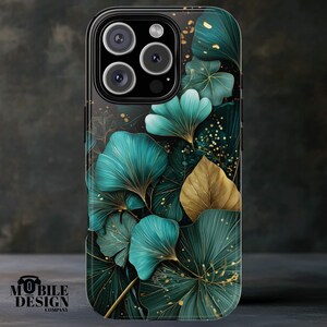 Grüne Blätter Handyhülle, Nature Case für iPhone 16 15 14 13 12 Pro Max, Samsung Galaxy S25 S24 S23 Ultra, Pixel 9 8, Geschenk für Sie