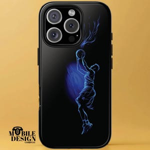 Basketball Tough Phone Case, Player Sports Cover for iPhone 16 15 14 13 Pro Max, Samsung Galaxy S25 S24 S23 Ultra, Pixel 9 8, NBA Fan Gift