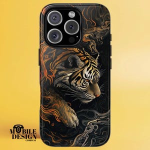 Aesthetic Tiger Phone Case, Wild and Stylish Protective Cover for iPhone 16 15 14 13 12 Pro Max, Samsung Galaxy S25 S24 S23 Ultra, Pixel 9 8