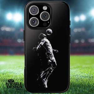 Football Phone Case, Soccer Aesthetic Tough Cover for iPhone 16 15 14 13 12 Pro Max, Samsung Galaxy S25 S24 S23 Ultra, Pixel 8, Gift for Him