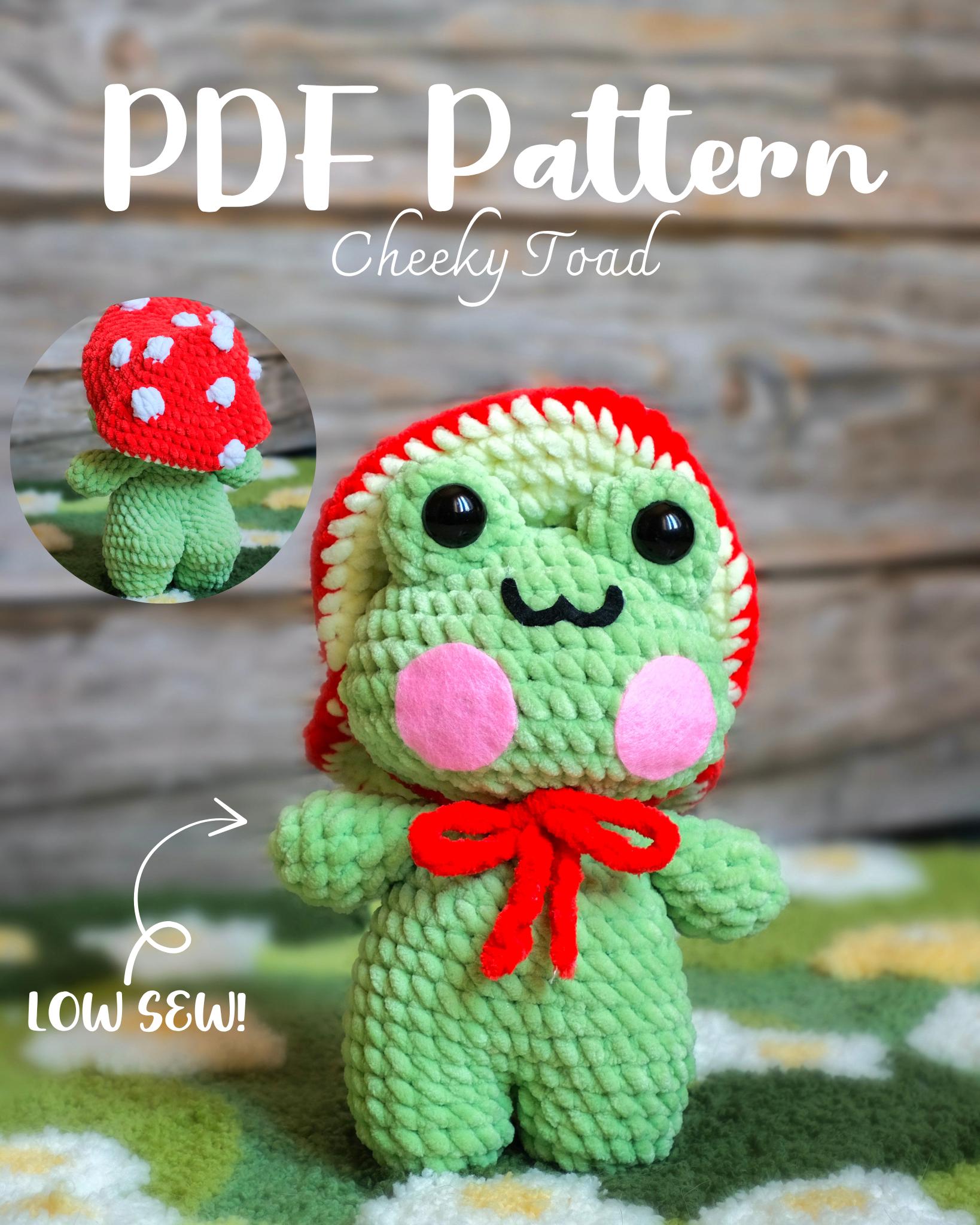 30 Frog and Toad Crochet Patterns for Plush Toys, Bags, Decor, and Gifts 33 Cheeky Mushroom Frog Crochet Pattern