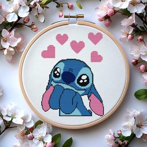 Archivo PDF de patrón de punto de cruz fácil de puntada linda | Diseño de dibujos animados digitales | Descarga Instantánea, Bebé, Niño, Decoración, Kawaii, Tutorial