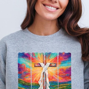 He is Not Here, He Has Risen Sweatshirt, Easter Christian Tee, Faith Sweatshirt, Jesus Christ Easter Tee, Christian Gift