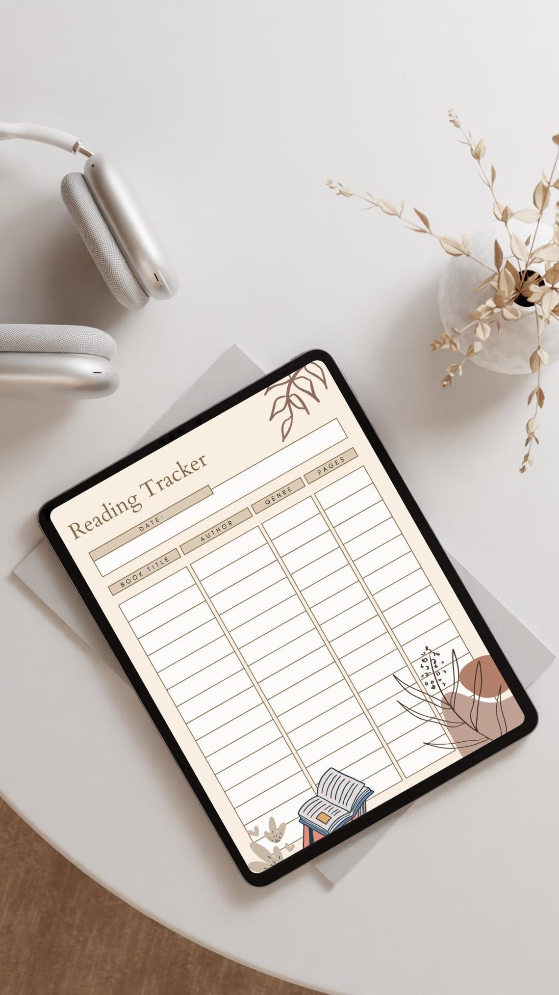 Printable One-page Reading Tracker | Simple Book Log PDF | Minimalist ...