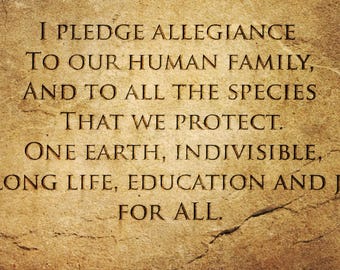 Megalopolis Film Bumper Sticker: Pledge Allegiance to Human Family