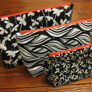 TWO PATTERNS for Zipper Make up Bags for one low price