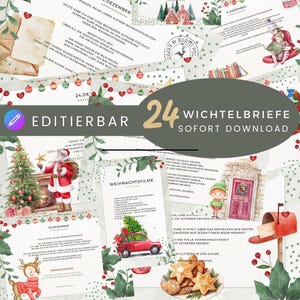 24 editable printable Secret Santa letters • Stress-free Secret Santa for beginners • Secret Santa mail for children • Instant download