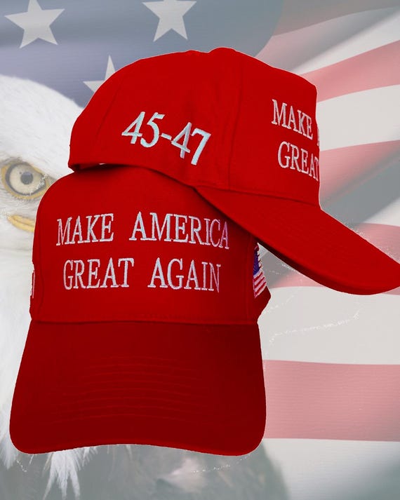 MAGA Hat: Embroidered Cotton Blend, Structured Design