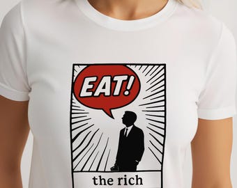 Camiseta "Comete a los ricos": camiseta urbana antimonárquica