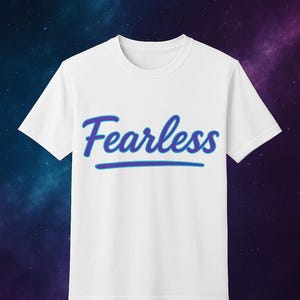 T-shirt zonder angst, png | Paars damesshirt | Match-outfit voor sneakers | Match Jordan 5 druif