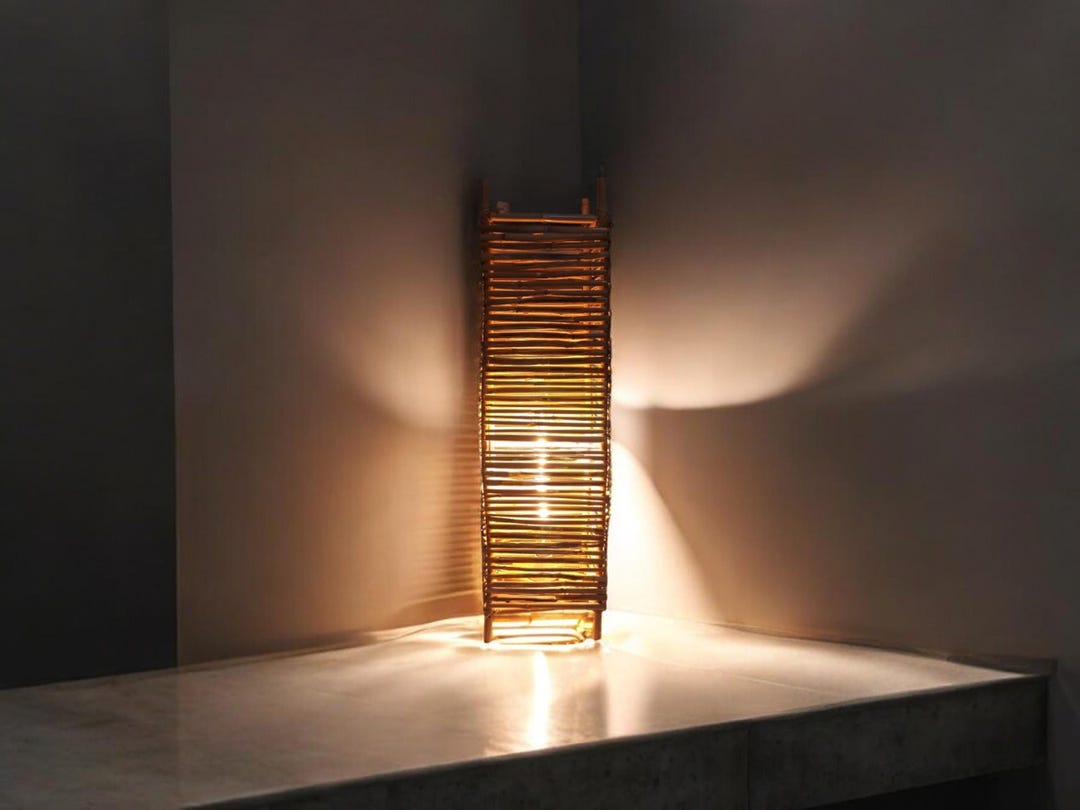 Handmade Bamboo Floor Lamp Eco-friendly Natural Wood Lighting Modern ... - Eco Friendly Floor Lamp Options For Living Room