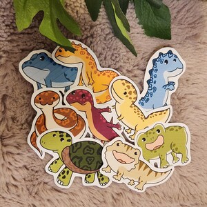 Stickers / autocollants thème lézard et compagnie lot