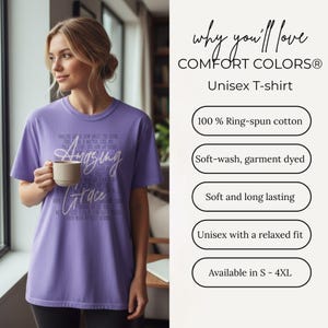 Sunday Service Outfit Amazing Grace Tshirt Christian Hymn Design Faith Based Apparel Women Believers Clothing Church Choir Wear Bible Study Group Attire Worship Team Uniform Religious Retreat Option Comfortable Cotton Material Inspirational