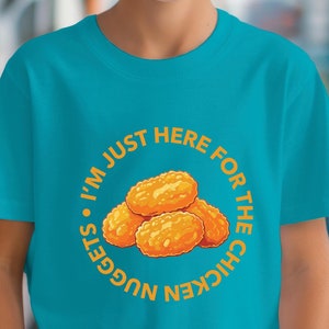 Chicken Nuggets Tshirt Nugs and Mama Hugs Snacks Kids Heavy Cotton™ Tee
