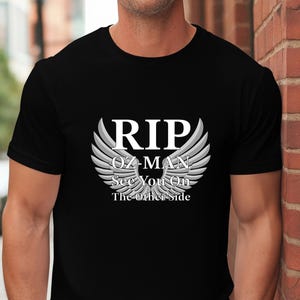 RIP Oz Man Gedenk-T-Shirt: Metall-Musik-Tribut-T-Shirt