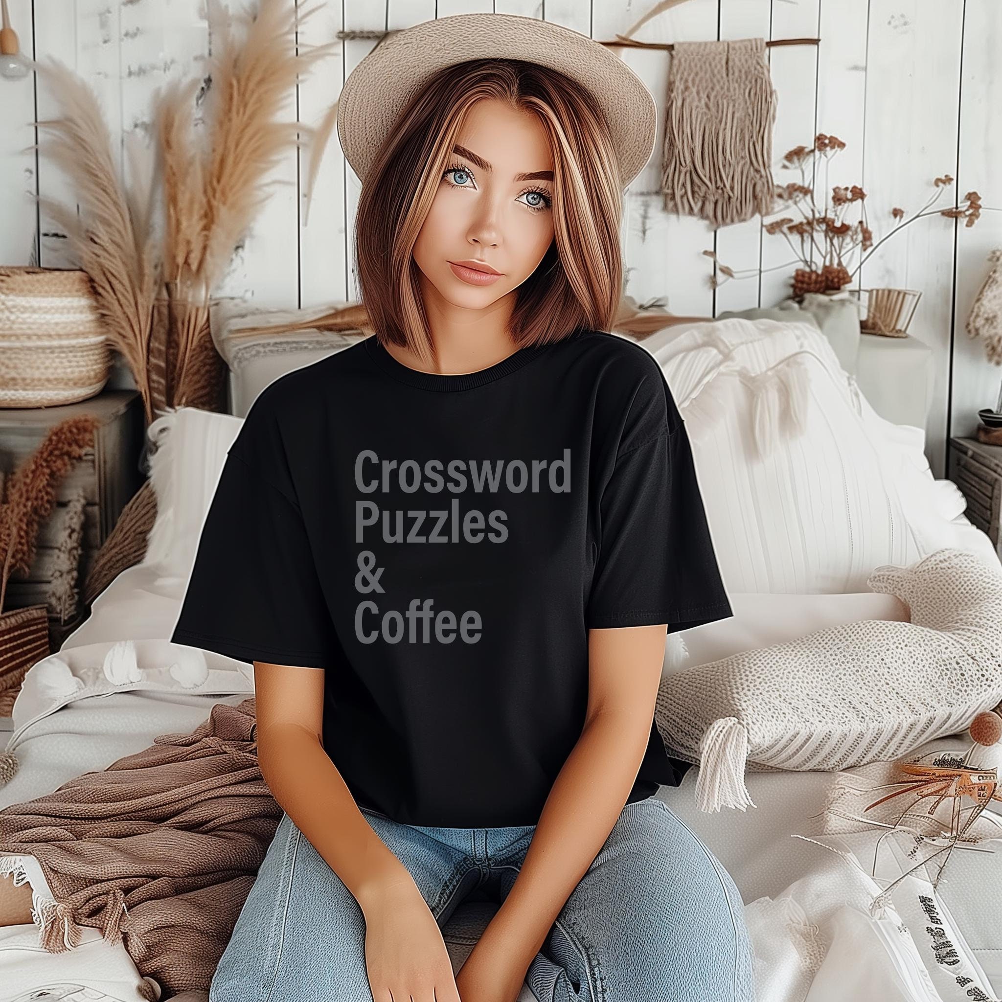 Maglietta con cruciverba e caffè: maglietta Hobby Lifestyle