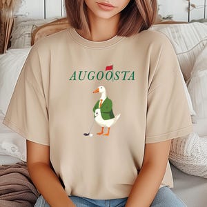 Augoosta Augusta Master Golfing Goose Tee woordspeling Vintage Duck Golfer grappige illustratie T-shirt