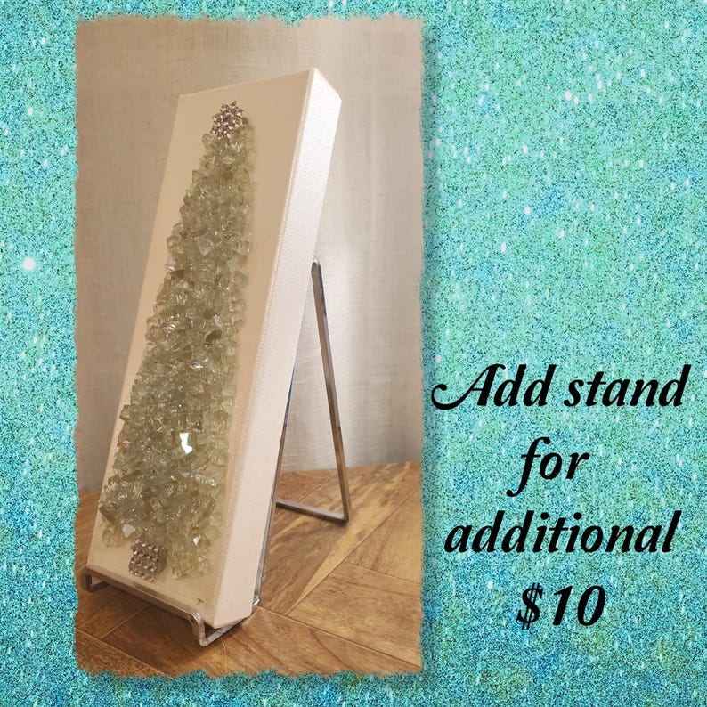 LED Multicolor Lighted Resin Platinum Shattered Glass Tree Etsy