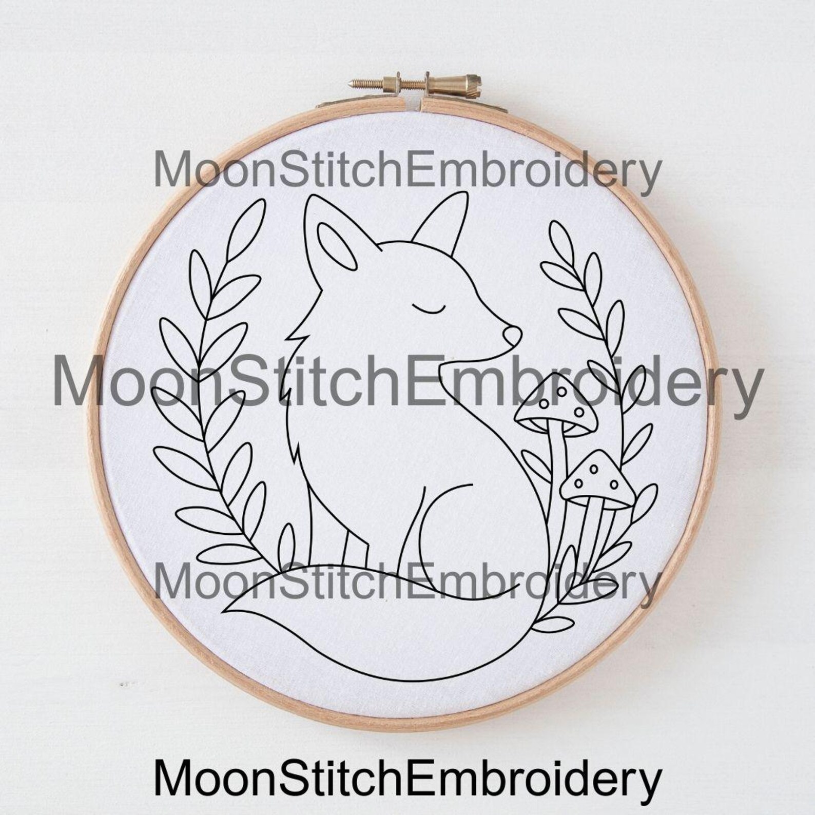 Fox Embroidery Pattern, Woodland Animal Design (PDF Pattern) - Etsy
